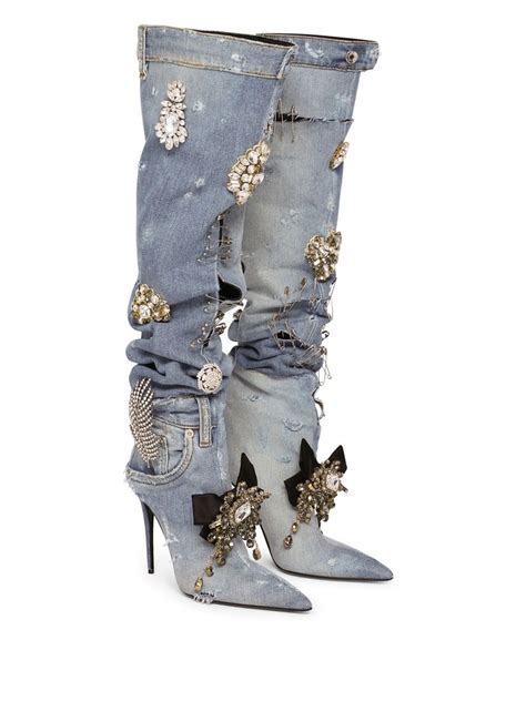 dolce gabbana boots|dolce and gabbana rhinestone boots.